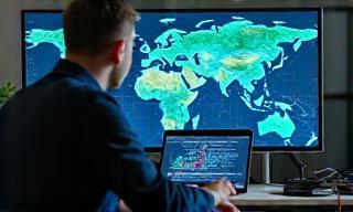 Ingegnere utilizza software di ottimizzazione copertura